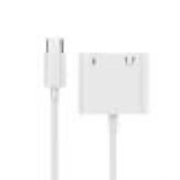 ADAPTOR audio GEMBIRD stereo (USB Type-C T la 1 x 3.5 mm jack 4-pin M), alimentare suplimentara USB-C, 0.1M, alb,  A-CM-3.5FP-01  (timbru verde 0.08 lei)