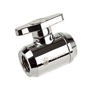 Bitspower Stopcock 2x female thread 1/4 inch  black handle - white