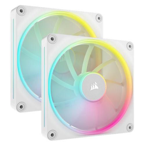 Ventilatoare Carcasa CORSAIR iCUE LINK LX140 2x140mm RGB ALB, viteza 0.350-2000 RPM +/- 10%, Airflow: 10.74-84.7 CFM, Presiune Statica: 0.11-4.86 mm-H2O, Nivel de zgomot: 10-36dBA