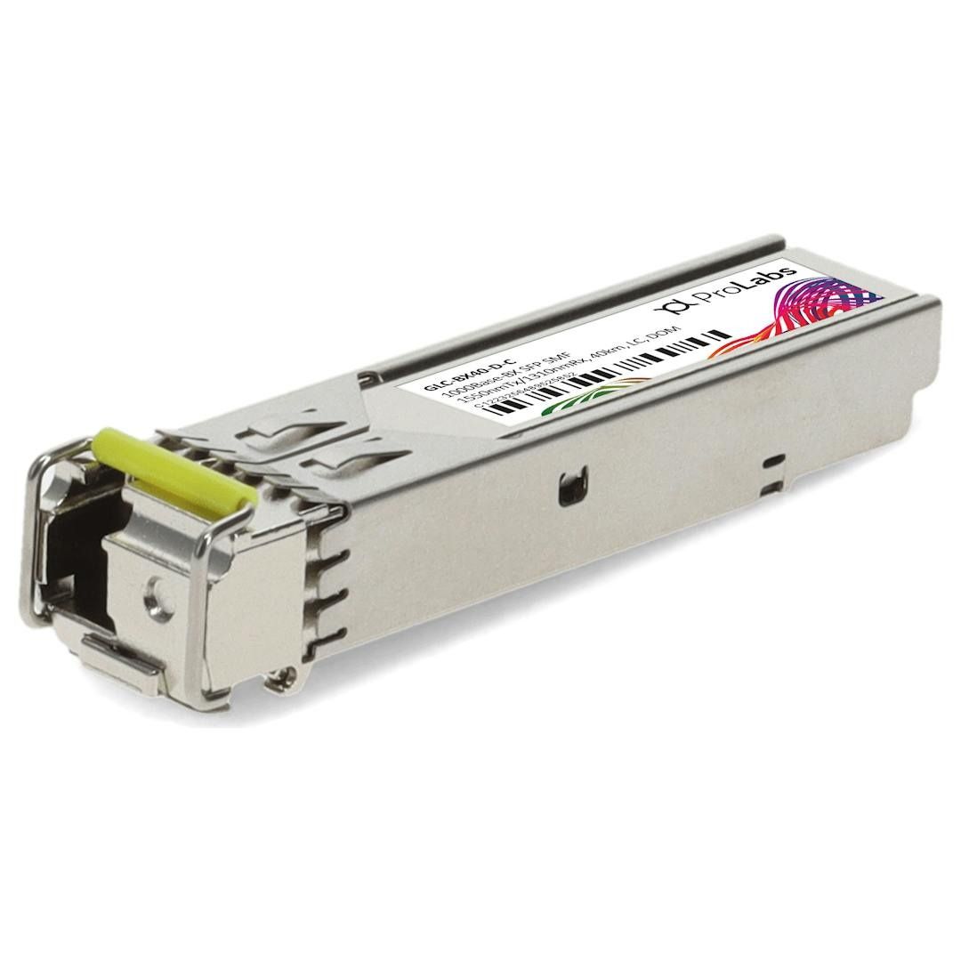 GLC-BX40-D Compatible 1000BASE-BX-D BiDi SFP 1550nm-TX/1310nm-RX 40km DOM Simplex LC SMF Transceiver