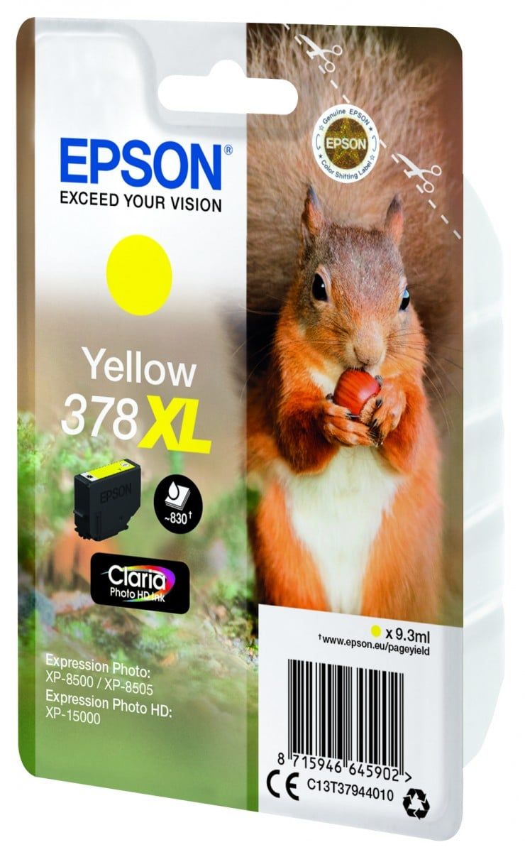 Cartus cerneala Epson C13T37944010 ,Galben ,9.3ml ,Original (378xl) 