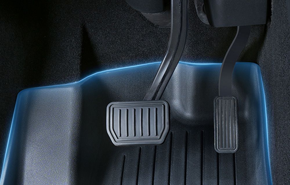 COVOR AUTO Baseus T-Space, set 6 bucati compatibil Tesla Model Y, realizat din TPE+velvet, negru  C20751300111-02  - 6932172634346