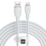 Cablu alimentare si date Baseus  USB 2.0 - USB Type-C (T), 1.2 m, alb