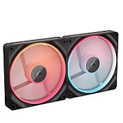 Ventilatoare Carcasa CORSAIR iCUE LINK RX140 REVERSE 2x140mm RGB NEGRU, viteza 2000 RPM +/- 10%, Airflow: 90 CFM, Presiune Statica: 3.55 mm-H2O, Nivel de zgomot: 35.4 dBA