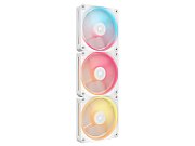 Ventilatoare Carcasa CORSAIR iCUE LINK LX120 REVERSE 3x120mm RGB ALB, viteza 2400 RPM +/- 10%, Airflow: 70 CFM, Presiune Statica: 3.8 mm-H2O, Nivel de zgomot: 35.1 dBA
