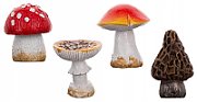 RITUALI DOMESTICI STUDIO54 Zestaw 4 figurek dekoracyjnych grzyb 8 x 10 cm
