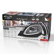 Adler Steam Iron | AD 5043 | Steam Iron | 2800 W | Water tank capacity 300 ml | Continuous steam 30 g/min | Steam boost performance 42 g/min | Black/Silver