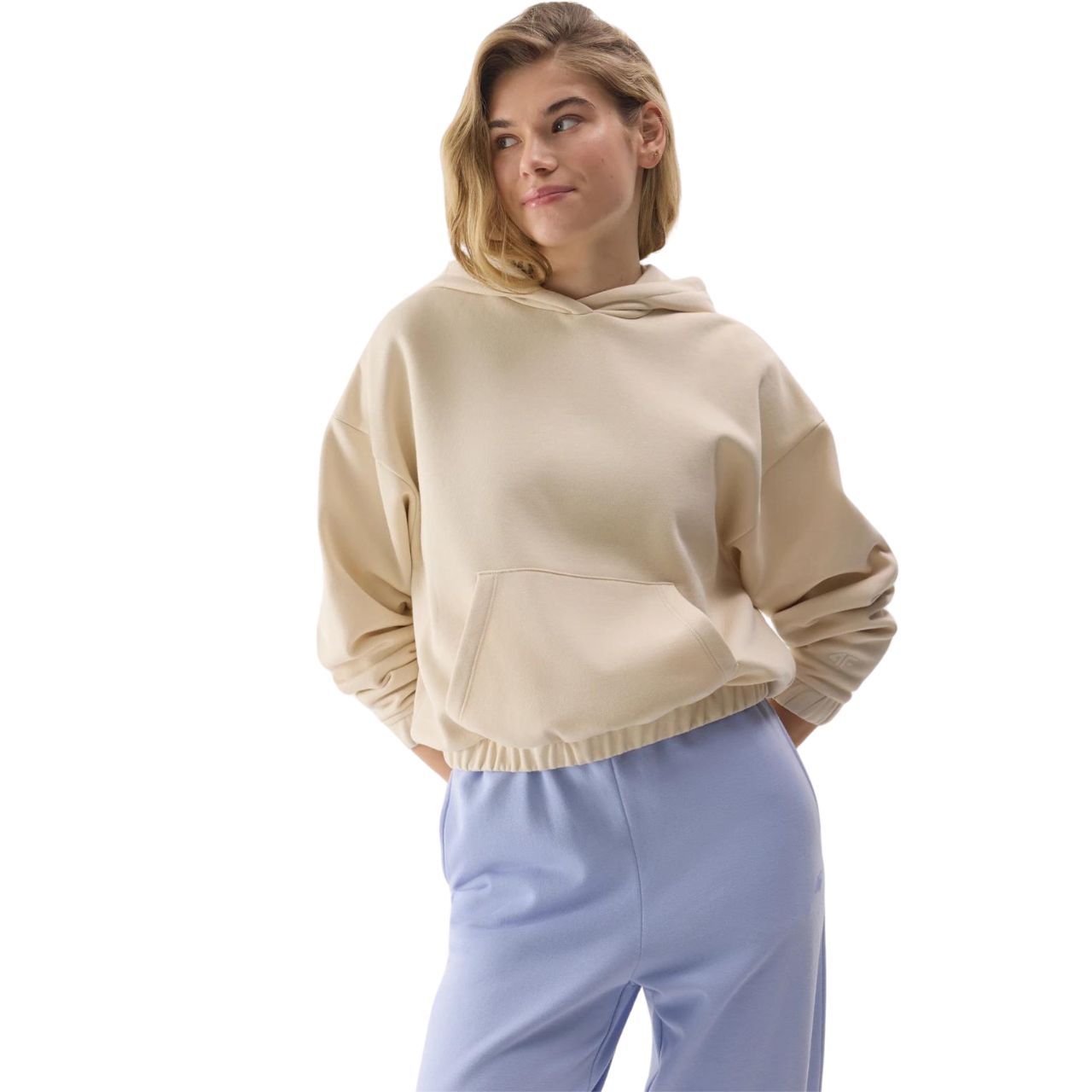 Bluza polarowa damska 4F F031 kremowa 4FAW23UFLEF031 12S L