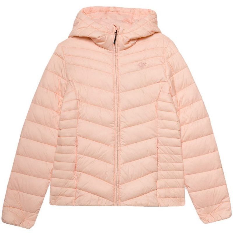 Kurtka damska puchowa 4F F351 pomarańczowa 4FWSS24TDJAF351 70S S