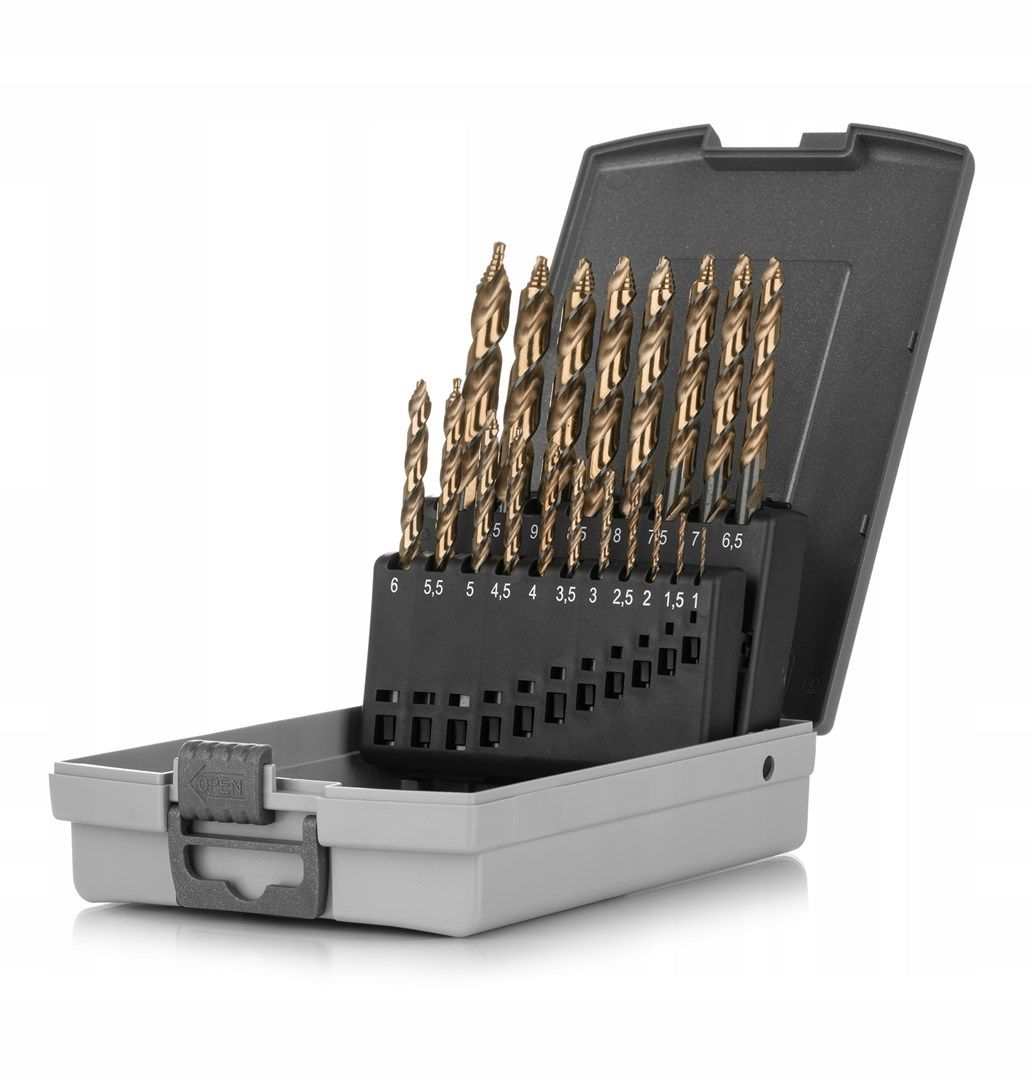 kpl. wierteł hss co step-tec 19szt 1-10x0 5mm