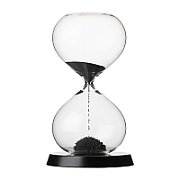 RITUALI DOMESTICI SCORRENDO Klepsydra czarna 13.5 x 23 cm