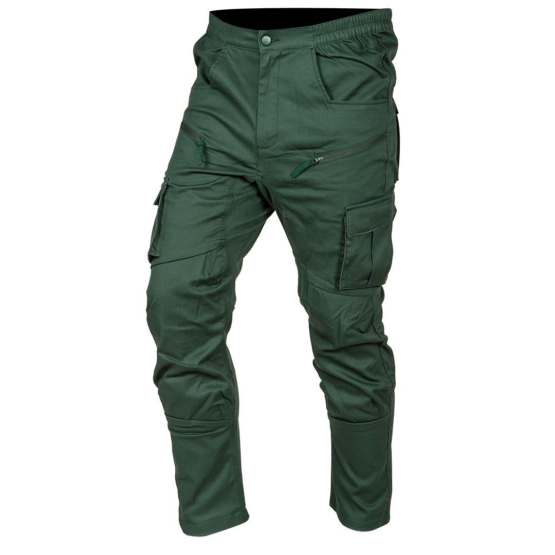 OUTDOOR jogger work trousers  green  size L