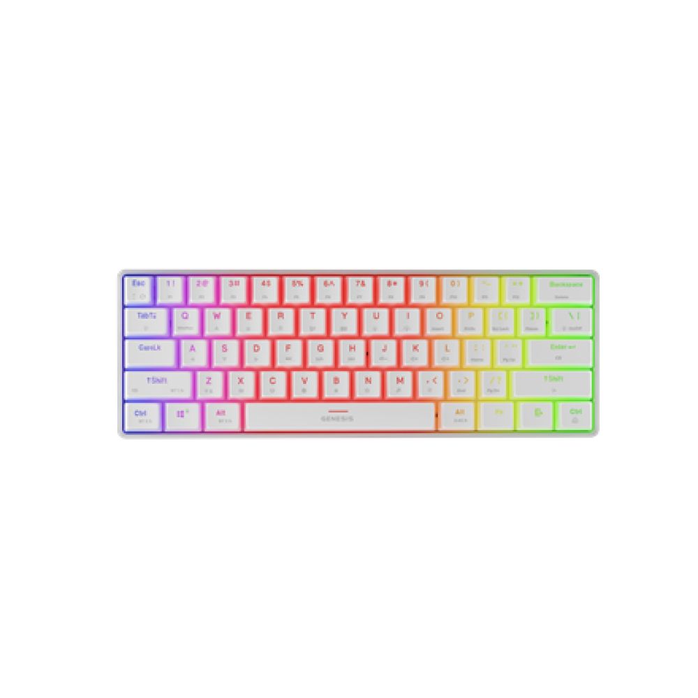 GAMING KEYBOARD GENESIS THOR 660 G2 US WHITE WIRELESS RGB MECHANICAL GATERON BROWN