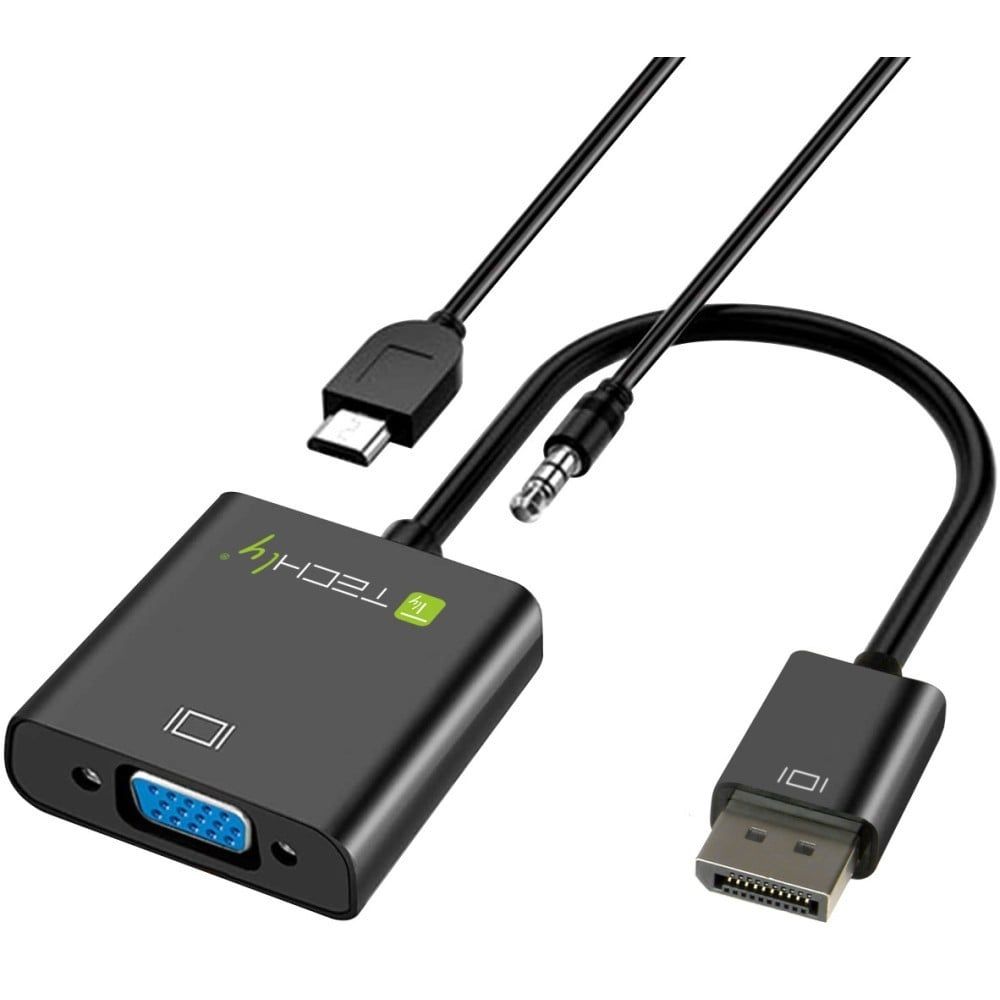 Techly HDMI zu VGA Konverter mit Audio und Micro-USB