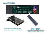 Lamptron CU135 Fan Controller + RGB Controller with Display  ARGB - Black