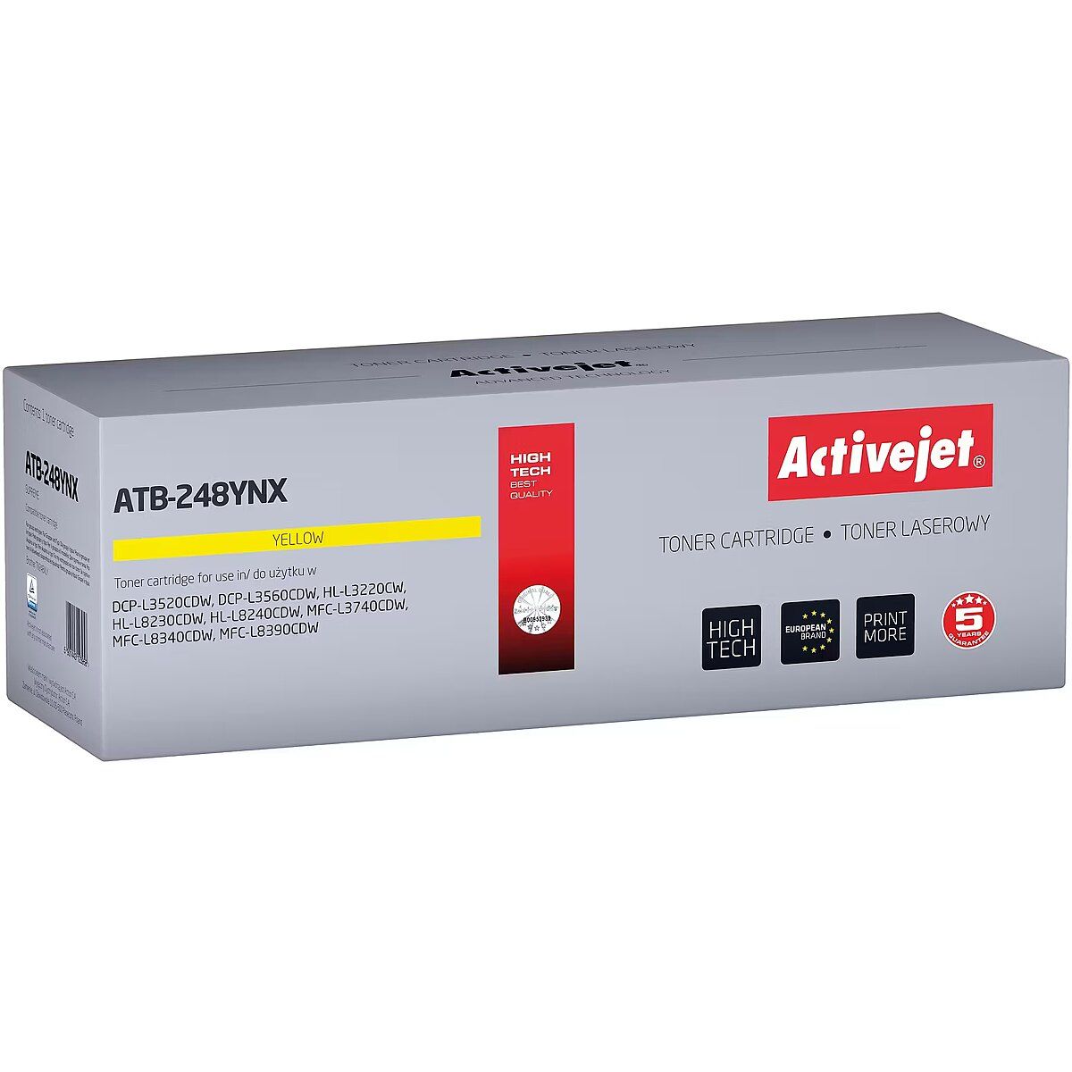 Activejet ATB-248YNX Toner for Brother printers Replacement Brother TN248XLY Supreme 2300 pages yellow)
