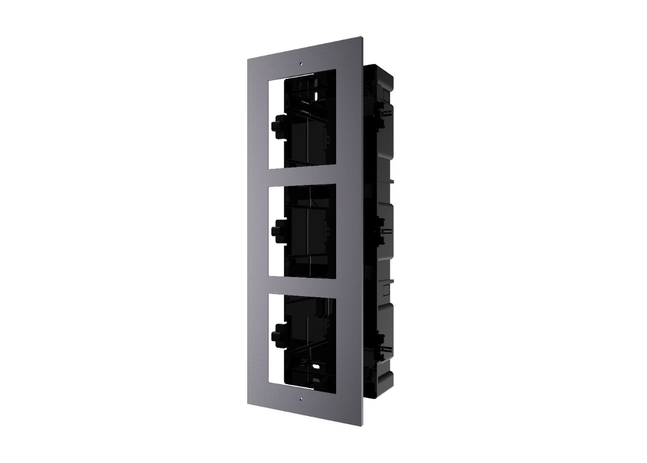 Frame with box for mounting concealments. 3-module HIKVISION DS-KD-ACF3/Plastic