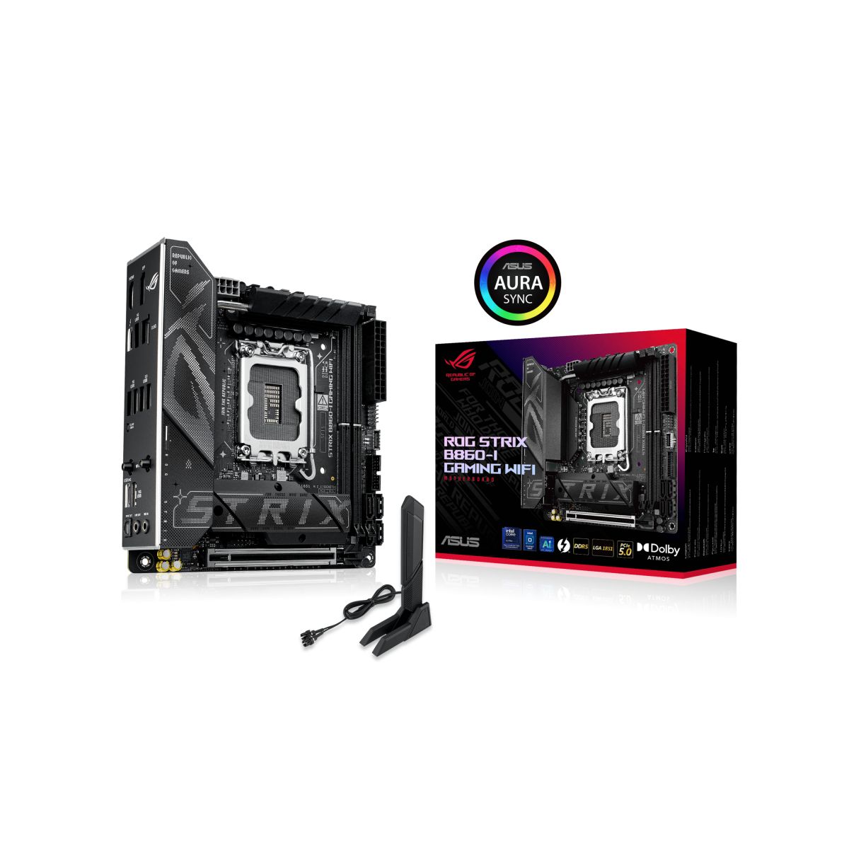 ASUS ROG STRIX B860-I GAMING WIFI Intel B860 LGA 1851 (Socket V1) mini ITX