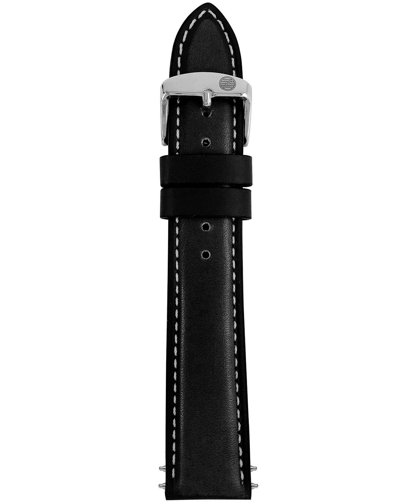Leather strap for Zeppelin watch  black  20 mm