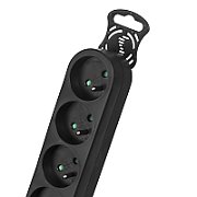 Maclean MCE185 power extension 5 m 5 AC outlet(s) Indoor Black