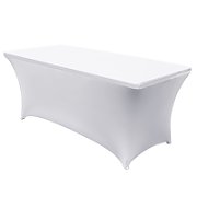 GreenBlue GB371 Elastic Tablecloth Catering Table Cover White  180x75x74cm  Spandex