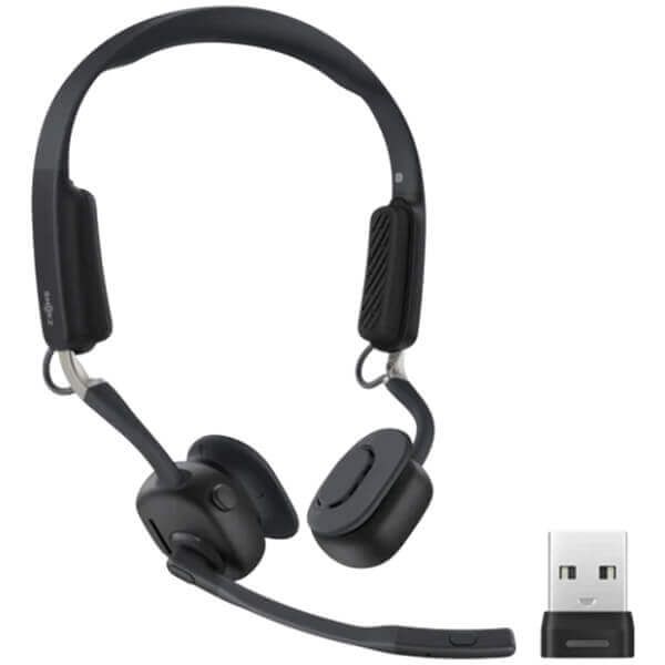 SHOKZ OpenMeet UC Wireless Bluetooth Bone Conduction Videoconferencing Headset with USB-A adapter