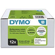 Dymo labels for various purposes 57x32mm white 2093095 12 rolls