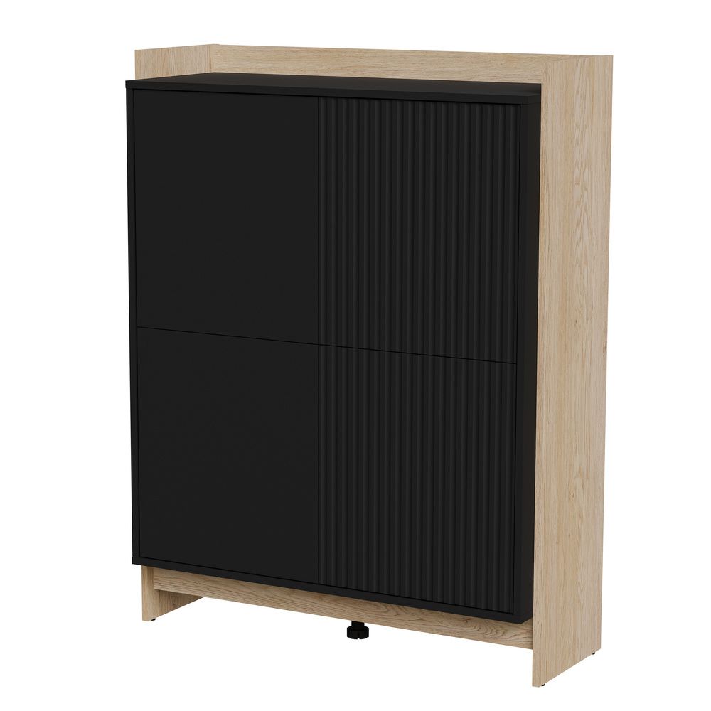 Cama PORTO chest of drawers 100x38x130 oak/black