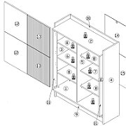 Cama PORTO chest of drawers 100x38x130 oak/black