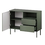 1D2S TRESSE chest of drawers 100x40x75 matte green