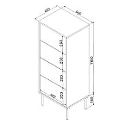 Cama 4S TRESSE chest of drawers 50x40x125 cashmere matt