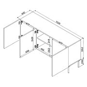 Cama SIENA chest of drawers 150 5x40x75 matt cashmere