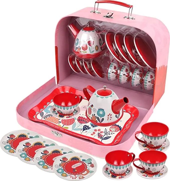 Metal tea set 15 pieces