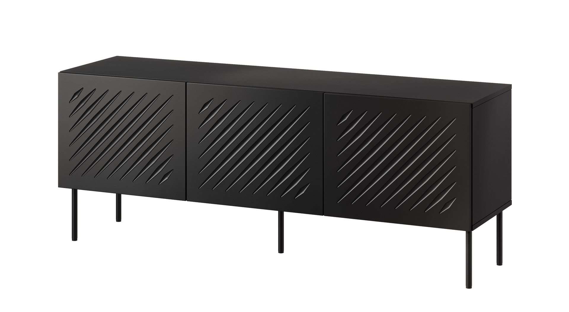 RTV cabinet SIENA 150.5x40x60 black matt