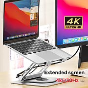 UNITEK LAPTOP STAND WITH DETACHABLE USB-C HUB