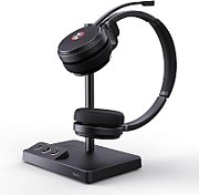 Yealink WH62 Dual Teams Sistem personal de conferințe audio Fără fir Bandă de fixare pe cap Birou/Call center Micro-USB Stand de încărcare Negru