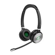 Yealink WH62 Dual Teams Sistem personal de conferințe audio Fără fir Bandă de fixare pe cap Birou/Call center Micro-USB Stand de încărcare Negru