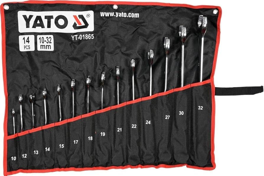 YT. TWISTED COMBINATION WRENCHES 10-32mm 14pcs
