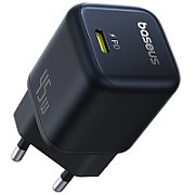 INCARCATOR retea Baseus PicoGo GaN, Quick Charge 45W, 1 x USB Type-C 5V/3.0A, negru  P10176800123-00  (timbru verde 0.18 lei) - 6932172678364