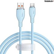 CABLU alimentare si date Baseus Pudding, Fast Charging Data Cable pt. smartphone, USB la USB Type-C 100W, 1.2m, albastru  P10355703311-B1  (timbru verde 0.08 lei) - 6932172650179