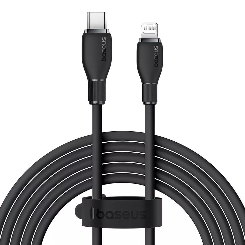 CABLU alimentare si date Baseus Pudding, Fast Charging Data Cable pt. smartphone, USB Type-C la Iphone Lightning 20W, 1.2m, negru  P10355701111-B1  (timbru verde 0.08 lei) - 6932172650186