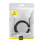 CABLU alimentare si date Baseus Pudding, Fast Charging Data Cable pt. smartphone, USB Type-C la Iphone Lightning 20W, 1.2m, negru  P10355701111-B1  (timbru verde 0.08 lei) - 6932172650186