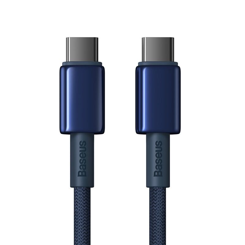 CABLU alimentare si date Baseus Tungsten, Fast Charging Data Cable pt. smartphone, USB Type-C la USB Type-C 100W, 1m, albastru  P10319800321-03  (timbru verde 0.08 lei) - 6932172655594