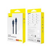 CABLU alimentare si date Baseus Tungsten, Fast Charging Data Cable pt. smartphone, USB Type-C la USB Type-C 100W, 1m, albastru  P10319800321-03  (timbru verde 0.08 lei) - 6932172655594