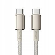 CABLU alimentare si date Baseus Tungsten, Fast Charging Data Cable pt. smartphone, USB Type-C la USB Type-C 100W, braided, 1m, galben  P10319800G21-00  (timbru verde 0.08 lei) - 6932172655600