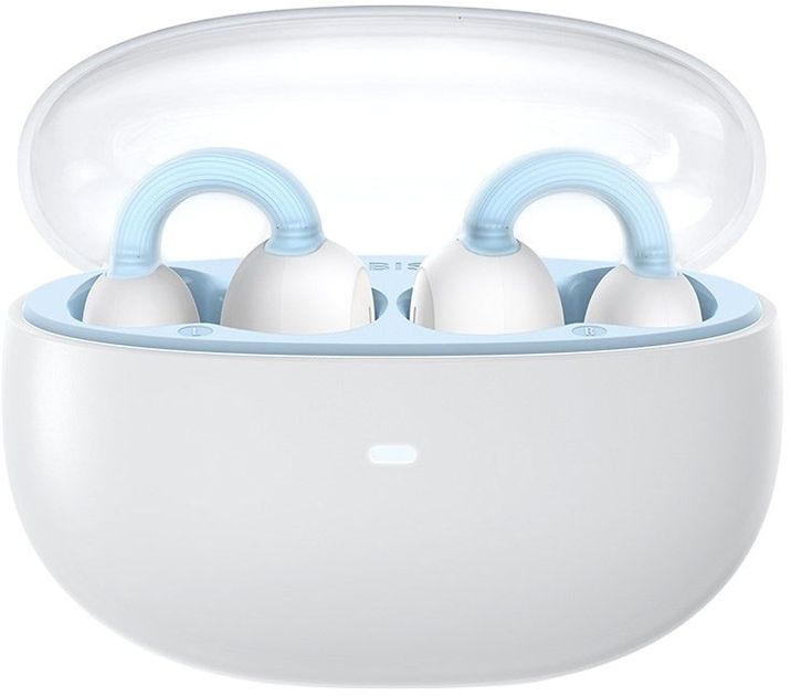 CASTI Baseus AirGo 1 Ring Open-Ear, pt smartphone, wireless, bluetooth 5.3, microfon pe casca, 25 ore durata baterie, cablu inclus USB la Type-C 0.3m, alb  A00069201223-00  (timbru verde 0.18 lei) - 6932172655341