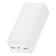POWER BANK Baseus Bipow Digital Display, 30000mAh, PD 15W, 2 x USB 1 x USB Type-C, 1 x Micro USB digital display pt. status baterie,total 3A, alb  PPBD050202  (timbru verde 0.98 lei) - 6932172618247