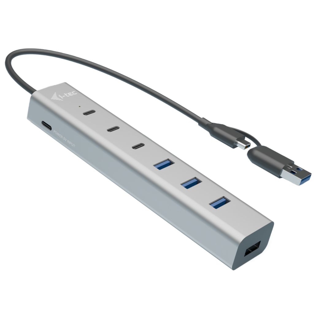 I-TEC USB-C/A CHARGE HUB 7 PORT/METAL HUB (3X USB-C 4X USB-A)
