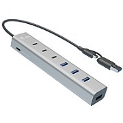 I-TEC USB-C/A CHARGE HUB 7 PORT/METAL HUB (3X USB-C 4X USB-A)