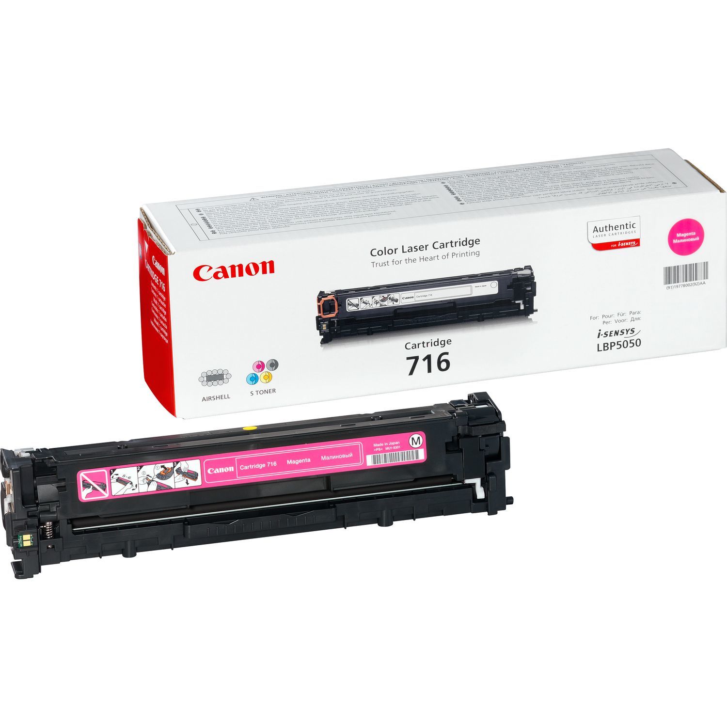 Cartus toner Canon 1978B002 ,Magenta ,1 500 pagini ,Original (CRG716M) 